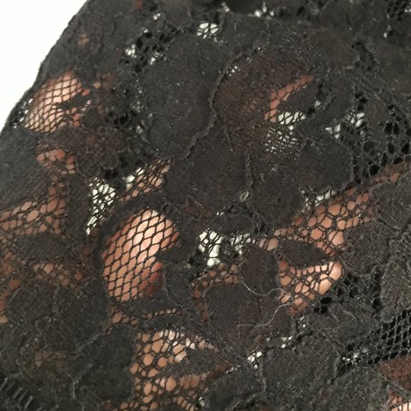Talbots Sz 14 Black Lace Top - Picture 7 of 9
